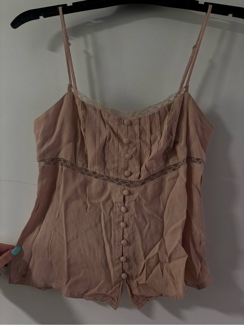 Tan flowy tank top